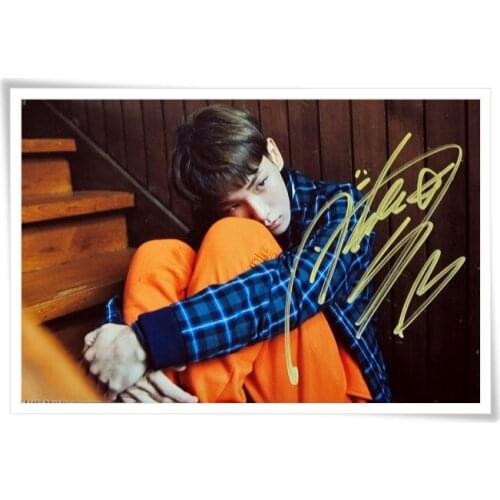 SHINEE KEY autographed signed photo picture 1and1 4*6 collection new korean freeshipping 11.2016 A