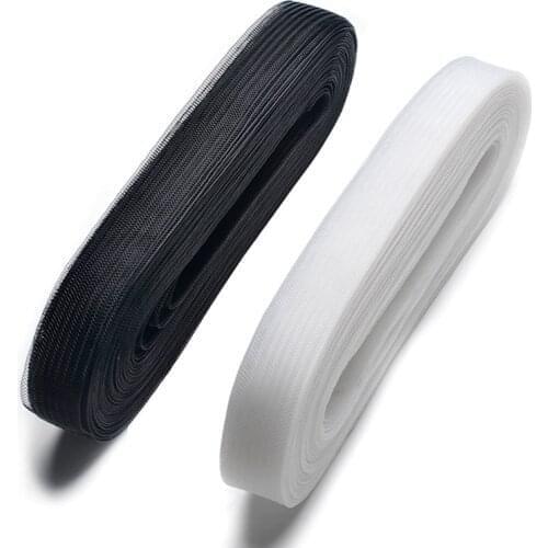 Width 2cm/2.5cm 100 yards 100% Polyester Horse briad Mesh Fabric netting Boning, Crin, Stiff Horse braid Mesh netting Boning