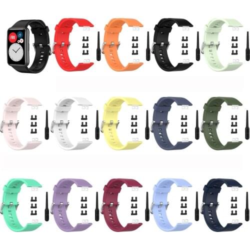 2020 Silicone Band For Huawei Watch Fit Strap Tool Watch Case Screen Protector Bracelet correa for huawei fit smart watch strap