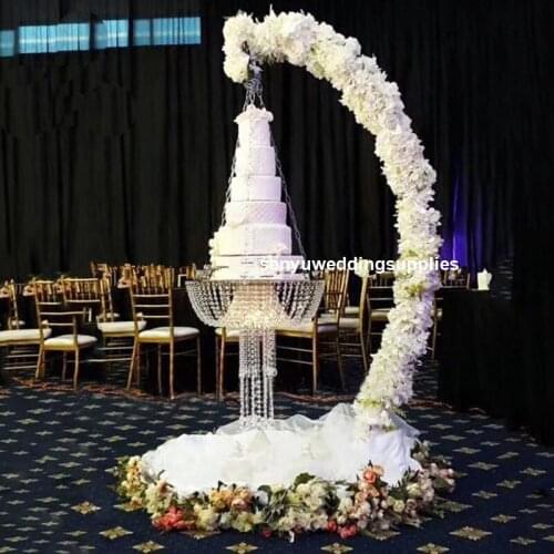 40cm diameter )without the Wedding Metal Frame Arch Stand) Swing Cake Stand Chandelier Decoration senyu1819