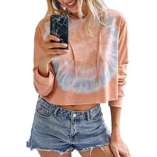 Women Sweetshirts Tie Dye Hoodie Casual Autumn Winter 2020 Fashion Oversize Hoodied Sweatshirt Plus Size 3xl Pullover Clothes
