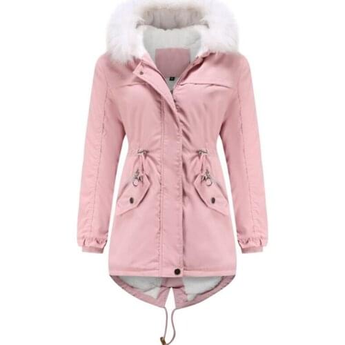 Womens Jacket winter parka Fur Hooded Warm Windbreaker Thicken chill-proof Cotton Padded Jacket ski suit Woman Coat