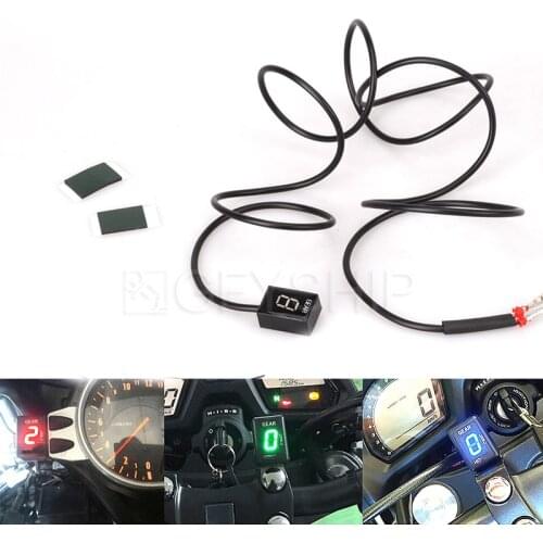 Motorcycle LCD 1-6 Level Gear Indicator 6 Speed Digital Gear Meter For Kawasaki All FI Model Z750 Z800 Z1000 ER6N Ninja 300 ZX6R