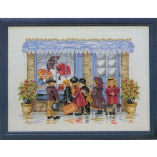 Umbrella shop patterns counted 11CT 14CT 18CT DIY Cross Stitch Sets wholesale Cross-stitch Kits Embroidery Needlework