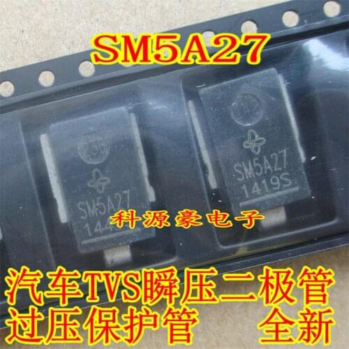 10PCS/LOT SM5A27HE3 SM5A27 DO-218AB Car Transistor For Siemens Computer Board Transient Suppression Zener Diode