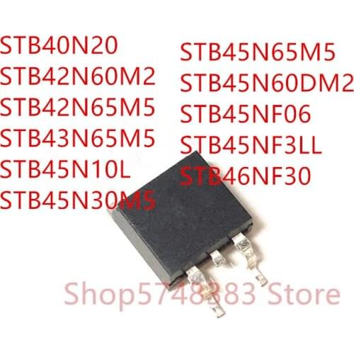 10PCS STB40N20 STB42N60M2 STB42N65M5 STB43N65M5 STB45N10L STB45N30M5 STB45N65M5 STB45N60DM2 STB45NF06 STB45NF3LL STB46NF30