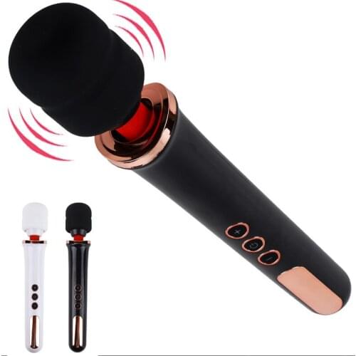 10 Speed Charging Huge Big Wand Vibrator Nipple Clitoris Stimulator Dildo Vibrator Body Massager Masturbator Sex Toys for Women
