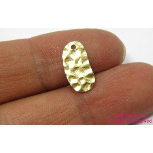 100pcs Brass pendant 14.5x7.5mm Raw brass peanut charms R487