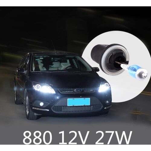2Pcs Super White 880 12V 27W Headlight Lamp Bulb 6000K Xtreme Blue Car Quartz Halogen Light Bulb Car Lighting Bulb