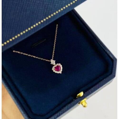 2021New Korea Fashion Crystal Love Shape Necklaces for Women Wedding Engagement Gift for Lover or Your Best Friends Jewelry