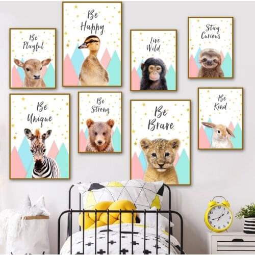 5D DIY Diamond Painting Childrens Room Art Deco Animal Poster Orangutan Cow Zebra Lion Bull Grizzly Boy Room Decor Art