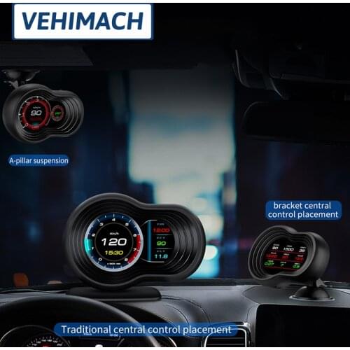OBD2 HUD Head Up Display Car Computer Scanner Digital Speedometer Turbo Oil Temp Projector Auto Electronic Diagnostic Tools