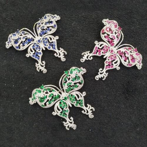 70X57mm Womens High Quality Butterfly Fashion Style brooch For Woman Holiday and birthday gifts 1 Pair