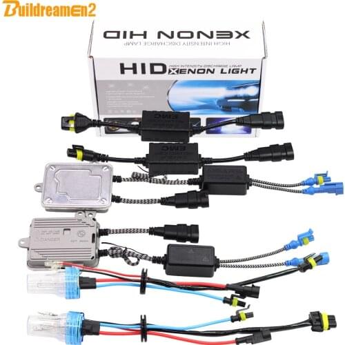 Buildreamen2 H1 55W HID Xenon Kit 3000K 4300K 6000K 8000K No Flicker Error AC Ballast Lamp Canbus Adapter Car Light Headlight