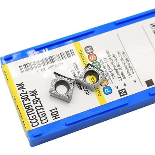 CCGT09T302 AK H01 10pcs Hard Alloy Aluminum cutter blade Insert Cutting Tool turning tool CNC Tools AL +TIN Alloy wood