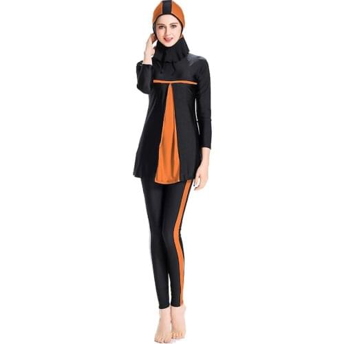 Women Full Face Hijab Muslim Swim Suit With Swim Hat Burkinis Muslim Swimsuit Plus Size Islamic Swimwear