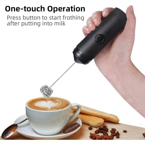 Electric Milk Frother Egg Foam Coffee Maker for Cappuccino Coffee Food Blender Black Frother Stirrer Mixer Hand KitchenTools