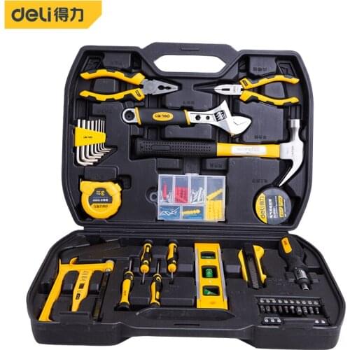 Deli 116 Pieces Of Comprehensive Tools Set Telecommunication Maintenance Multi-functional Electronic Home Decoration Emergency
