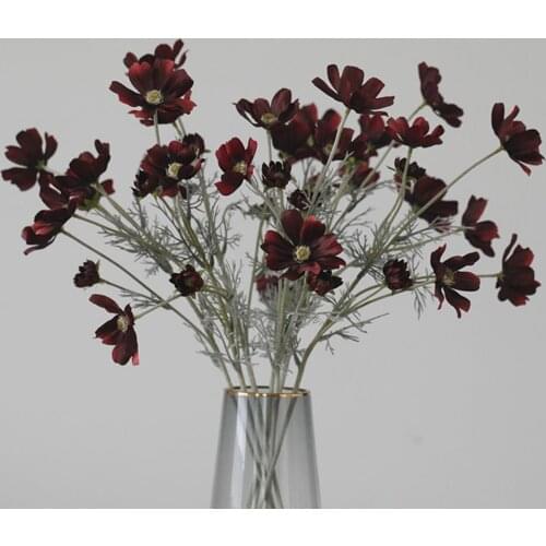 Artificial Flower Waterproof Realistic Silk Fabric Daisies Artificial Flower for Home Decor