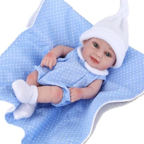 Bebe Reborn Baby Doll smooth vinyl skin DOLLMAI 2019 new Lifelike Silicone Dolls Alive Educational Bath Toys For Girls gift 25cm