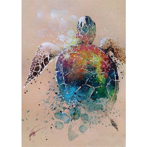 Yumeart Diamond Painting By Number "Colorful turtle" Paint With Diamonds Embroidery Cross Stitch Mosaic Home Decor Creative Gift