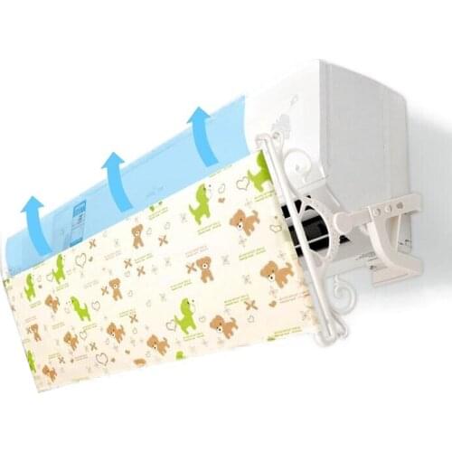 Wall-mounted Air Conditioning Deflector Printing Oxford Fabric Windshield Prevent Direct Blowing Baffle AQ114