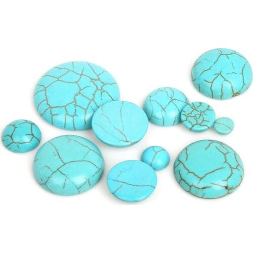 New 6/8/10/12/14/16/18/20/25mm Half Round Natural Flat Back Cabochons Beads DIY Fittings Stone Beads Jewelry Findings