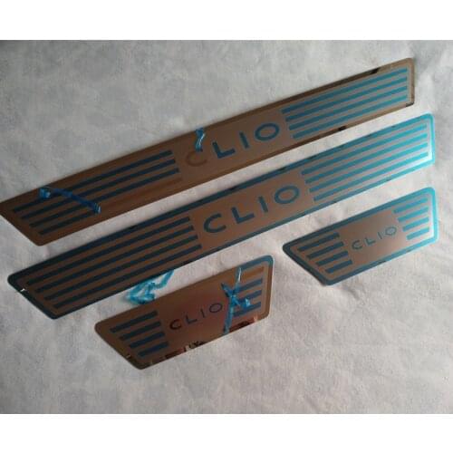 New Door Sills for Renault CLIO IV CLIO 4 2018 2017 2019 Stainless Steel Scuff Plate Door Sill Cover Trim CLIO