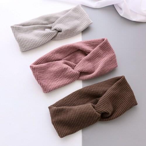Women Headband Cross Top Knot Elastic Hair Bands Soft Solid korean Girls Hairband Hair Accessories Twisted Knotted Headwrap