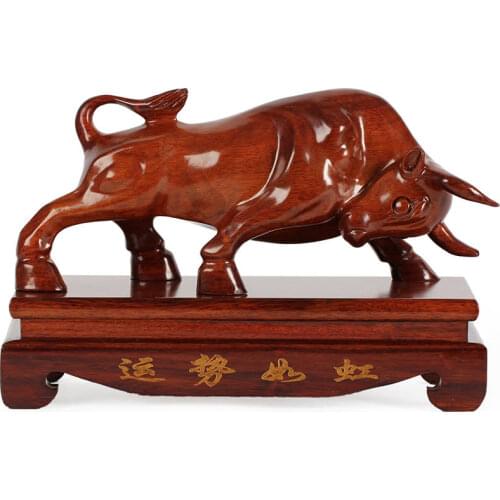 Lignumvi carving handicraft decoration wood quality cattle Zodiac cattle cattle bull Home Furnishing decoration of Wall