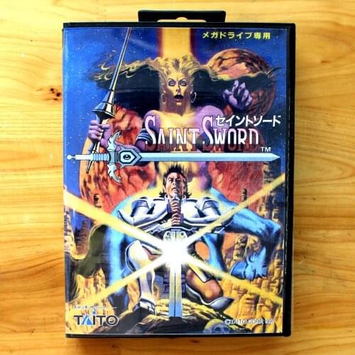 Saint Sword 16 Bit SEGA MD Game Card With Retail Box For Sega Mega Drive For Genesis
