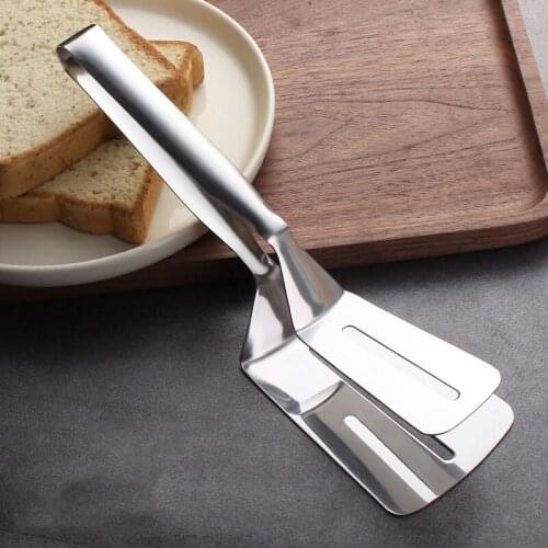Stainless Steel Food Tongs Fried Fish Steak Clip Tong BBQ Grilling Tong Non-Stick Barbecue Grilling Cooking Tongs Kitchen Tools