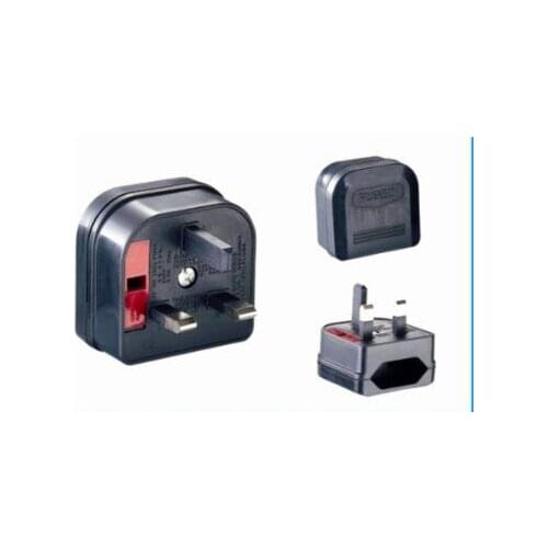 Worldwide 13A 250V ABS material eu to uk fused power cable Adaptor plug 500pcs/lot free shipping by DHL