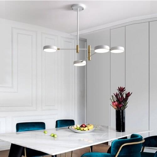 LED Ceiling Chandelier Lighting Lamp Nordic Modern Bedroom Dining Living Room Ceiling Hanging Lights 4Head 6Head Pendant