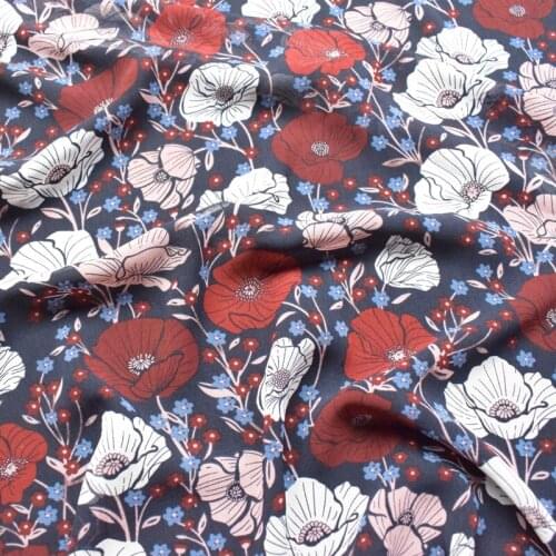 HLQON polyester plain Chiffon army blue fabric for dress cloth felt patchwork tissue coat Sewing DIY Material by 100x145cm