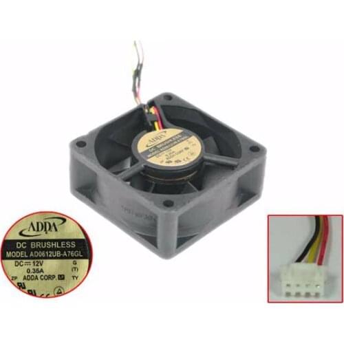ADDA AD0612UB-A76GL G.(T) DC 12V 0.35A 60x60x25mm 3-Wire Server Cooling Fan