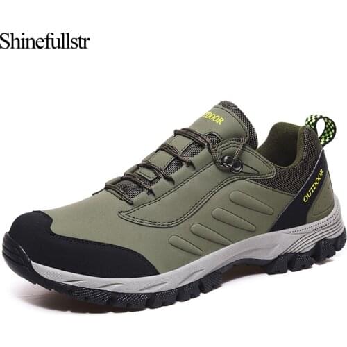Outdoor Men Hiking Shoes Comfortable Anti-slip Trekking Sneakers Mens Breathable Sports Mountain Climbing Shoes Big Size 39-48