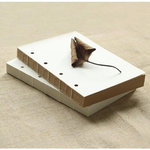 Inner NoteBook 190X130mm Dairy Daily Memos Soft Copybook White Khaki Vintage Style