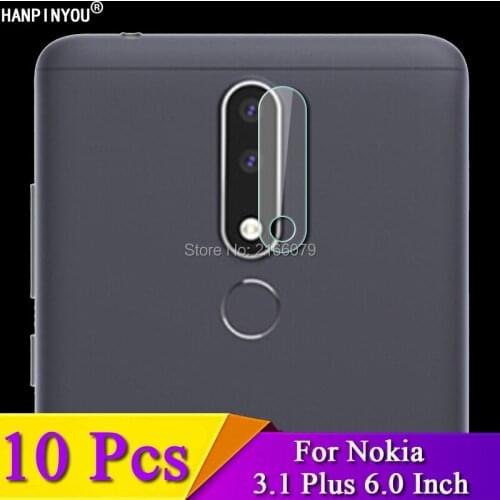 10Pcs For Nokia 3.1 Plus TA-1115 TA-1118 TA-1125 6.0" Rear Camera Lens Protective Protector Cover Soft Tempered Glass Film Guard