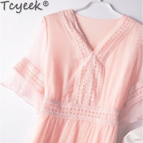 Real 200% Silk Summer Dress White Beach Dress Long Dresses for Women Elegant Korean Fashion Vestidos De Verano Gxy22