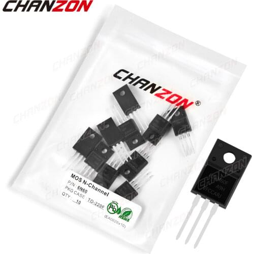 10pcs 6N60 TO-220F N-Channel Mosfet Bipolar Junction Transistor BJT SIC Mos Fets Triode Tube 6A 600V DIY Integrated Circuits