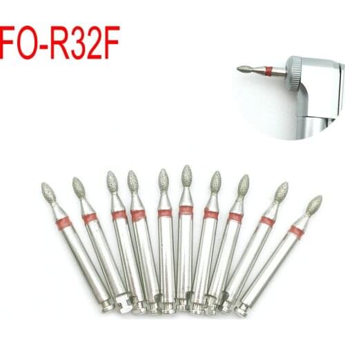 10Pcs Dental Diamond Burs Drill For Low Speed Contra Angle Handpiece Dentist Tool for Teeth Whitening FO-R32F