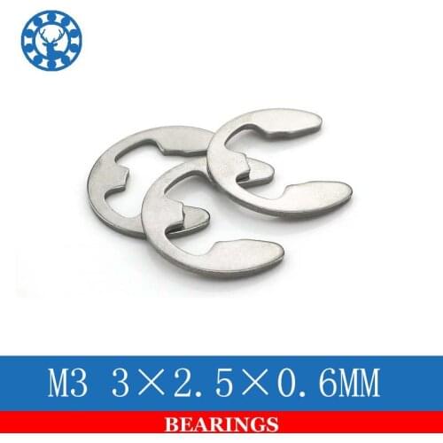 100Pcs DIN6799 GB896 M3 304 Stainless Steel Circlip Sack Retainer E E-type Buckle-shaped Split Washers