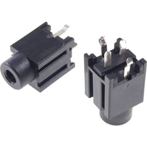 1000pcs Phone Jack 3.5 mm 1/8 inch 4 Contacts 3 conductors TRS stereo audio socket through hole vertical PCB single switch