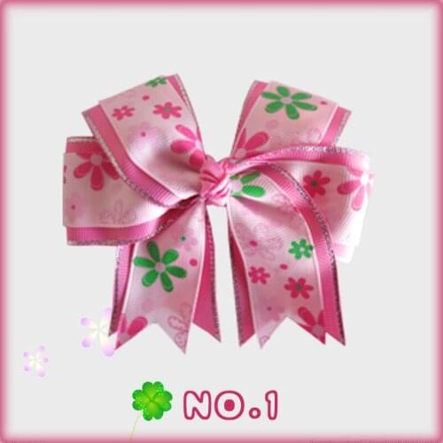 20 BLESSING Happy Girl 4.5" Spring Cheer Hair Bow Clip Flower Fruit Hairbow