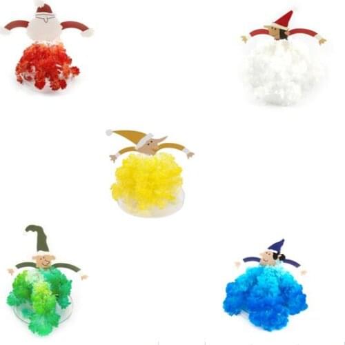 2019 7x9x5cm 5PCS MultiColor Magically Grow Elf Paper Trees DIY Magic Santa Claus Growing Tree Japanese Gifts Wizard Kids Toys