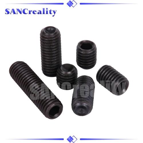25PCS Black Oxide 304 M3 hexagon socket set screws with cup point inner hexagon concave end tightening set screw DIN916 GB8