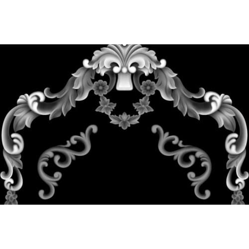 3D Model relief BMP format, router 3 axis engraving file furniture door cabinet pattern design (21) 5 MB