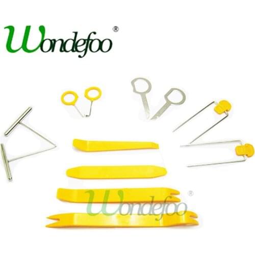 Pro Repair Tools 4 / 12pcs Car Disassembly Tools Dashboard Installation Removal DVD Stereo Refit Kits Plastic Part