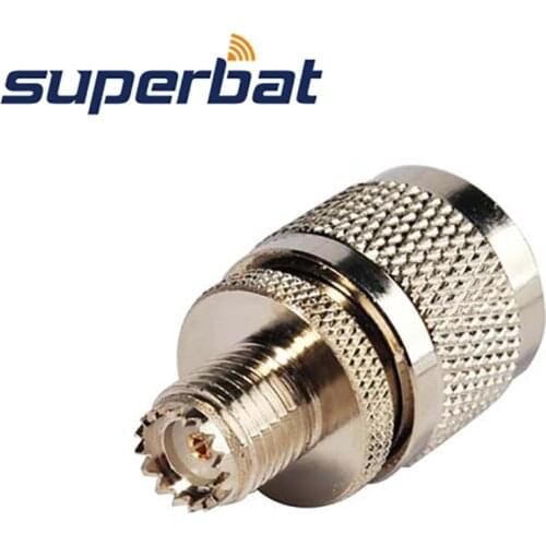 Superbat 5pcs UHF to Mini-UHF Adapter UHF Plug to Mini-UHF Jack Straight